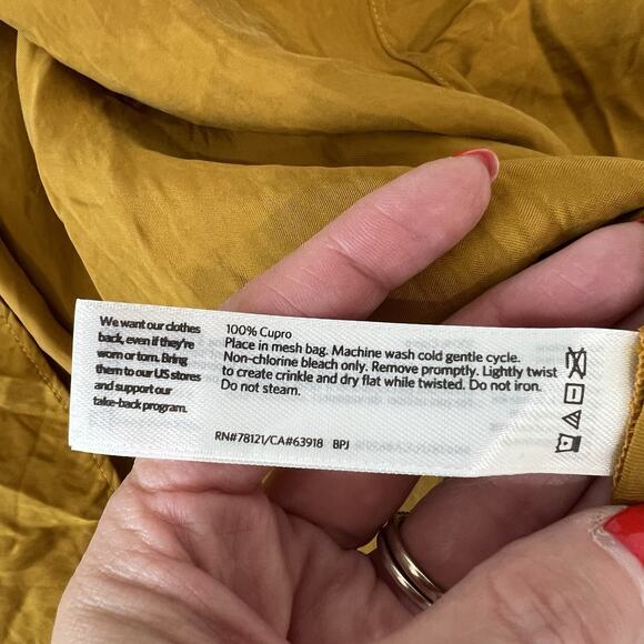 Eileen Fisher L Large Slip Dress Maxi Long Crushed Cupro Scoop Neck Sleeveless - Picture 7 of 10